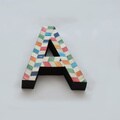 Bone Letters with Chevron Pattern