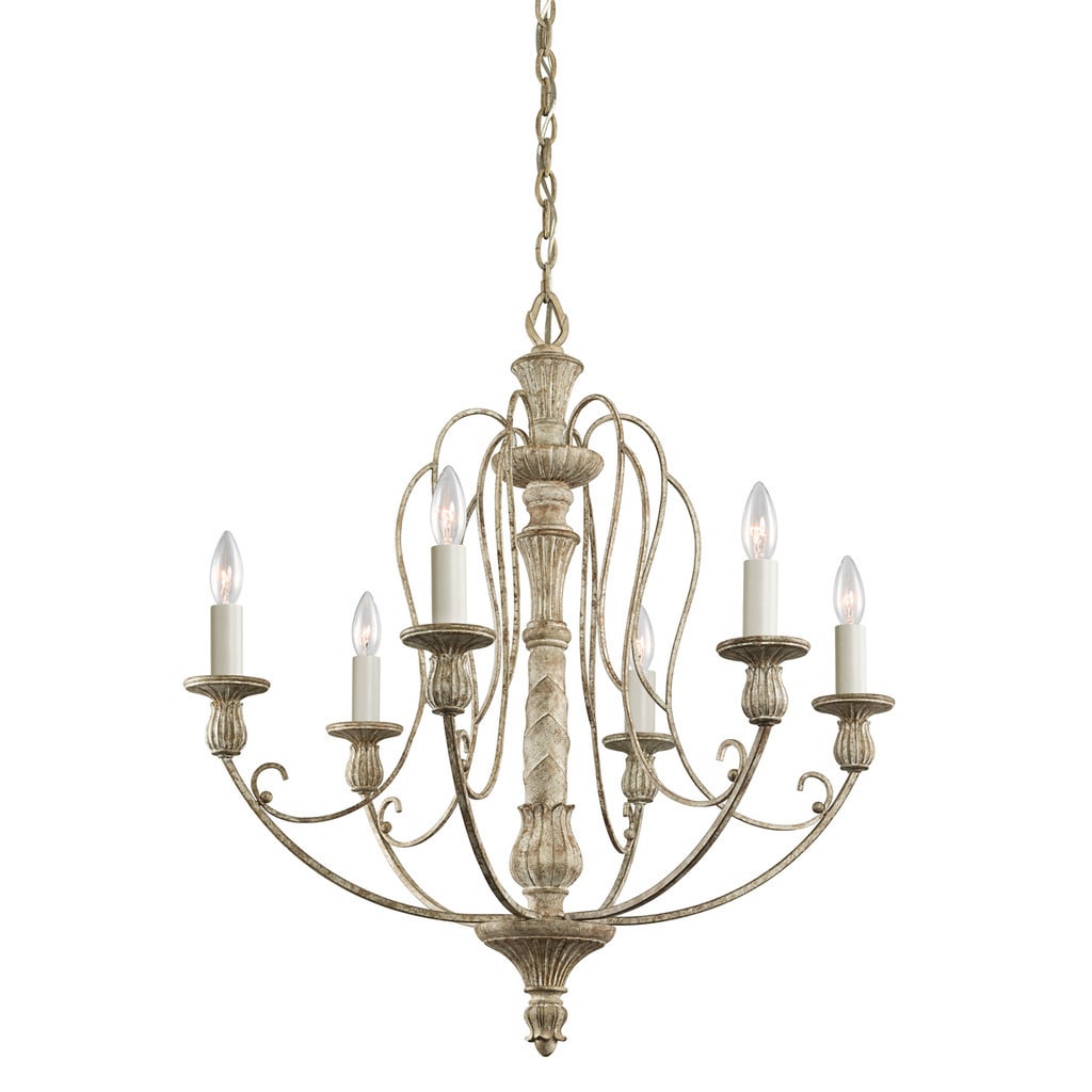 Kichler Lighting Hayman Bay Collection 6-light Distressed Antique White Chandelier - Chandeliers For Bedrooms by Overstock.com