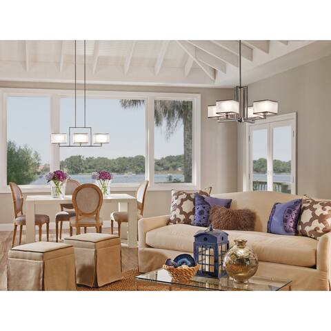 Kichler Lighting Kailey Collection 3-light Brushed Nickel Linear Chandelier
