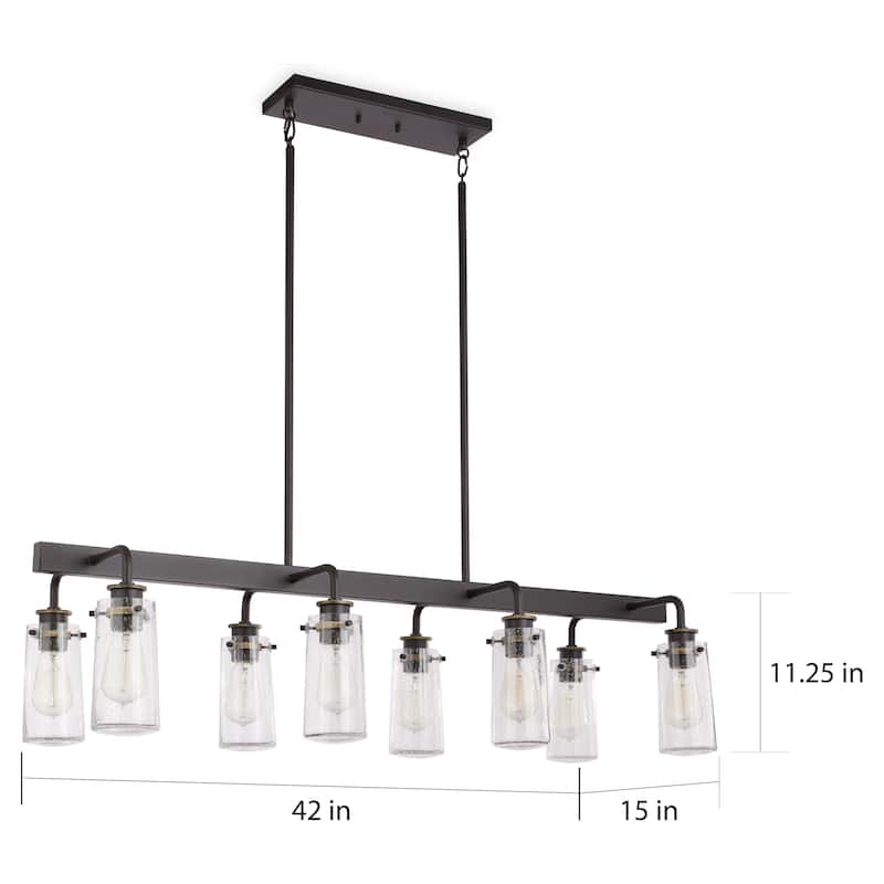 Kichler Lighting Braelyn Collection 8-light Olde Bronze Linear Chandelier