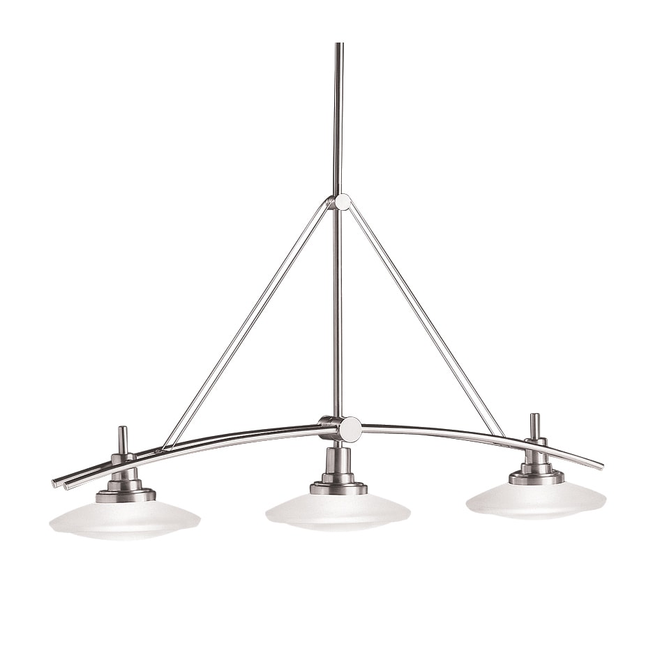Kichler Lighting Structures Collection 3-light Brushed Nickel Halogen Chandelier - Chandeliers For Bedrooms by Overstock.com