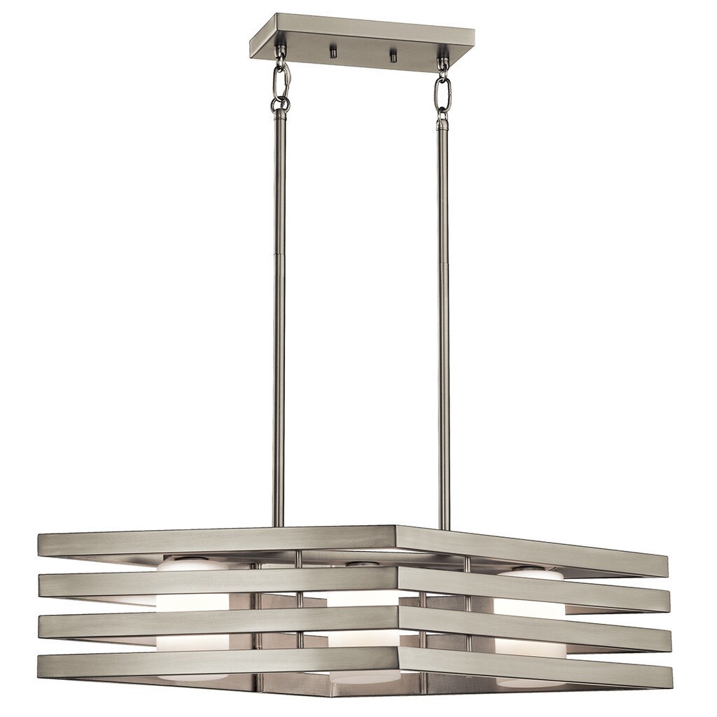 Kichler Lighting Realta Collection 3-light Brushed Nickel Halogen Chandelier - Chandeliers For Bedrooms by Overstock.com