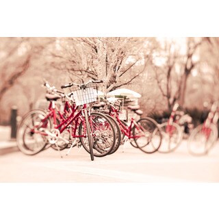 'Little Red Riding Bike' Morgan J Hartley Canvas