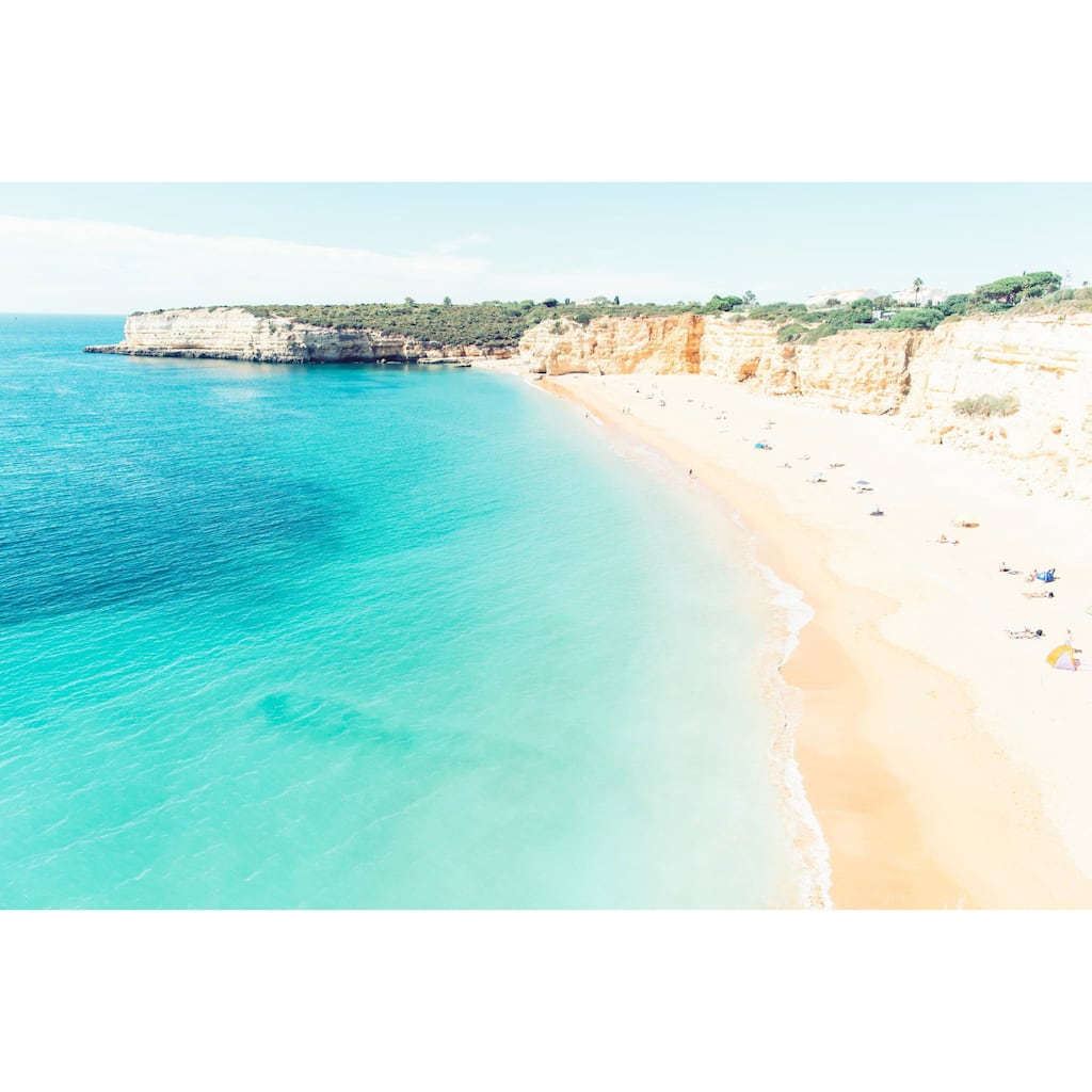 Marmont Hill - 'Aqua Oasis' by Morgan J Hartley Painting Print on Wrapped Canvas - Multi-Color