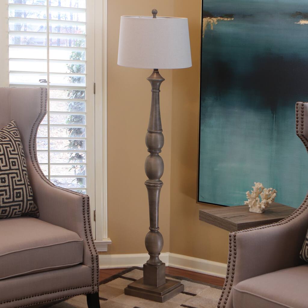 Decor Therapy Distressed Baluster Floor Lamp - Overstock - 13392870