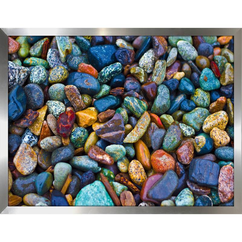"Water Stones 2" Framed Plexiglass Wall Art