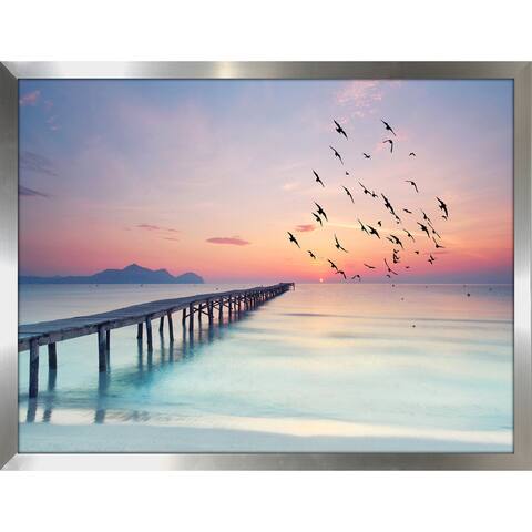 "Ocean Skies 2" Framed Plexiglass Wall Art