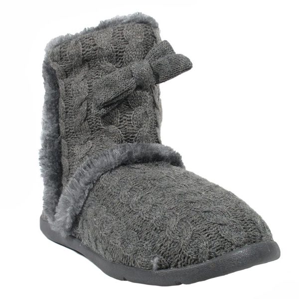 blue faux fur boots