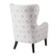 preview thumbnail 3 of 5, Madison Park Leda Grey/White Swoop Wing Chair