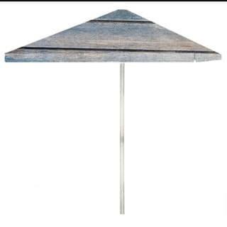 Shop 8 Foot Blue Wood Horizontal Patio Square Umbrella By Best Of