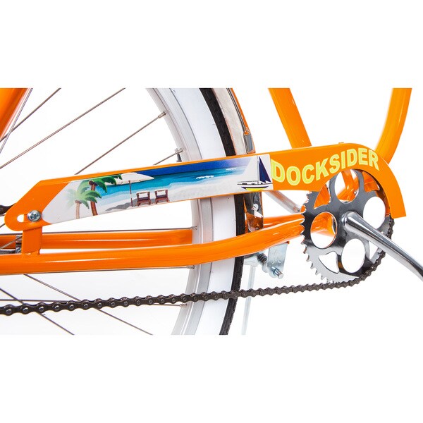 Docksider Orange Single-Speed Wheel Beach Cruiser Bicycle (26 in