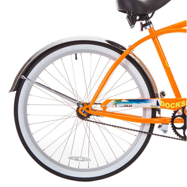 Docksider Orange Single-Speed Wheel Beach Cruiser Bicycle (26 in