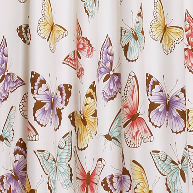 Lush Decor Flutter Butterfly Window Curtain Panel Pair