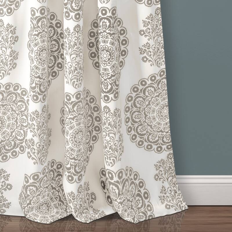 Lush Decor Evelyn Medallion Room-darkening Window Curtain Panel Pair