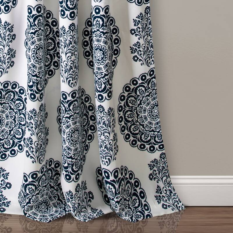 Lush Decor Evelyn Medallion Room-darkening Window Curtain Panel Pair