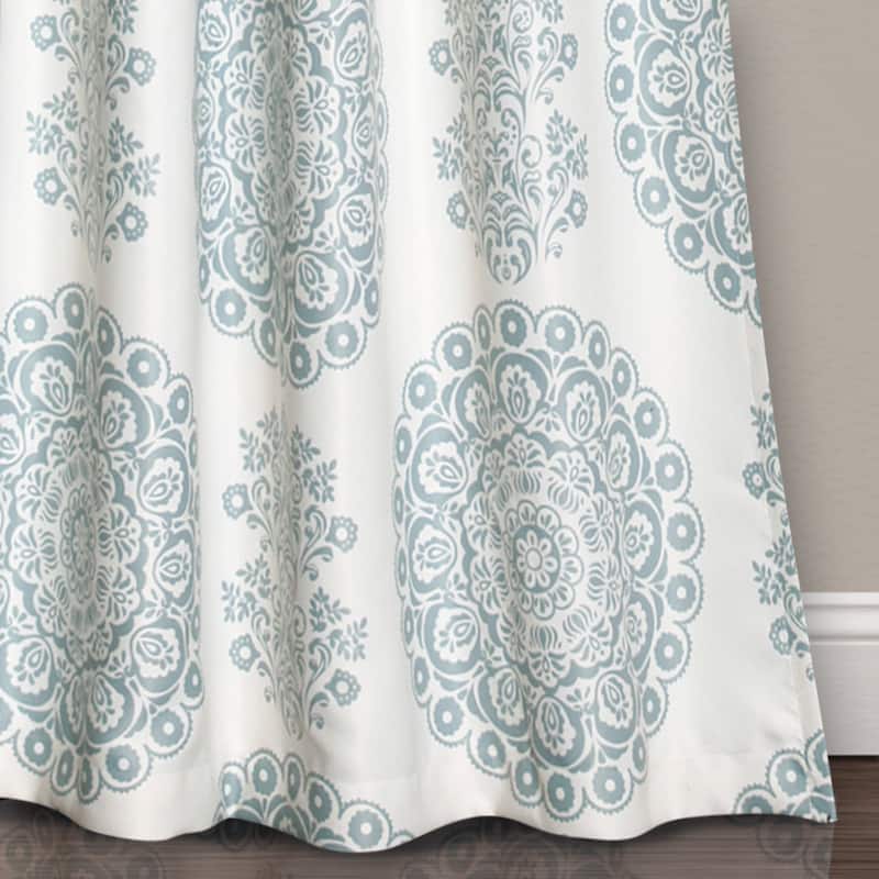 Lush Decor Evelyn Medallion Room-darkening Window Curtain Panel Pair