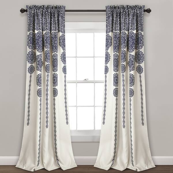 Shop Lush Decor Stripe Medallion Room Darkening Curtain Panel Pair