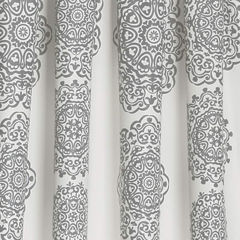 Lush Decor Stripe Medallion Room Darkening Curtain Panel Pair