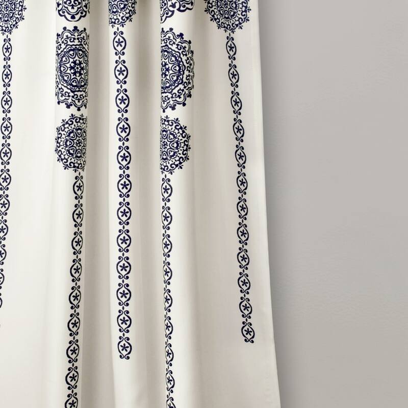 Lush Decor Stripe Medallion Room Darkening Curtain Panel Pair