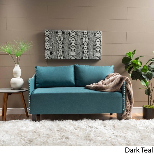 Adira Studded Fabric Loveseat Sofa By Christopher Knight Home Free Adira Studded Fabric Loveseat Sofa By Christopher Knight Home