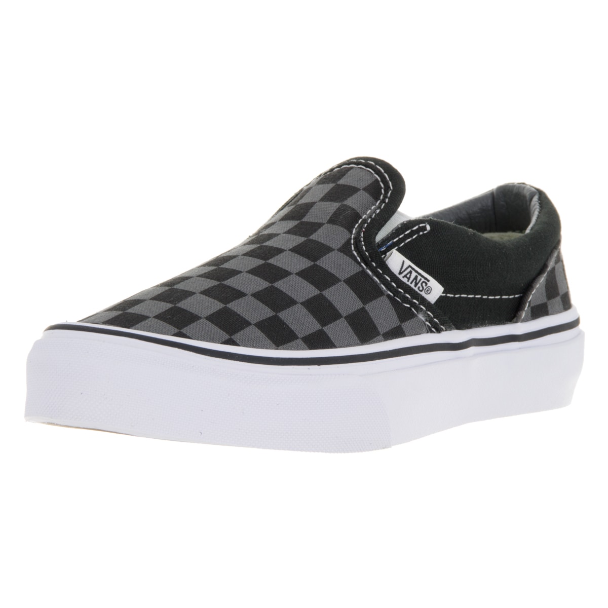 vans slip on checkerboard black pewter