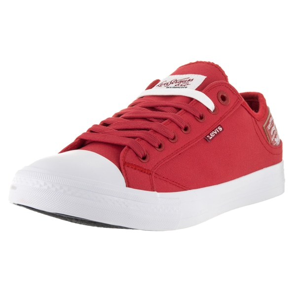 red casual sneakers