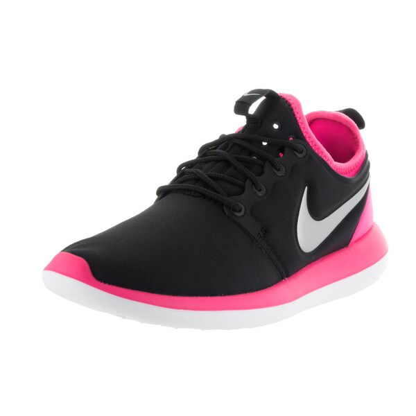 Shop Nike Kids' Roshe Two (GS) Black, Platinum, and Pink Shop Nike Kids' Roshe Two (GS) Black, Platinum, and Pink
