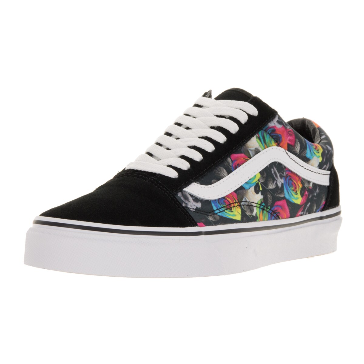 vans old skool black white and rainbow