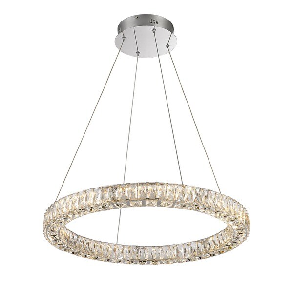 Lumenno Alize Collection Chrome/Crystal Dimmmable LED Pendant Light