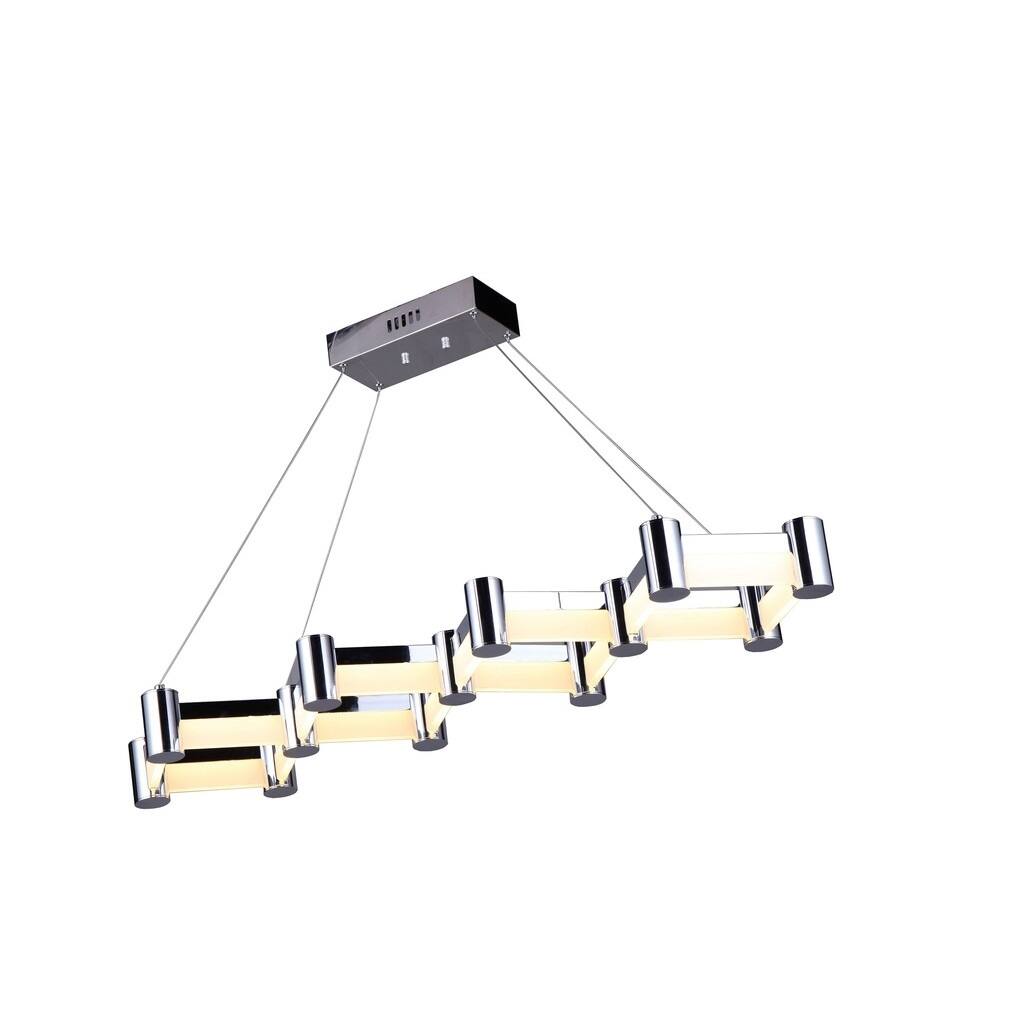 Lumenno Loko Collection Chrome Steel Dimmmable LED Island Light Pendant