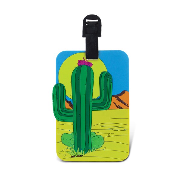 cactus luggage tag