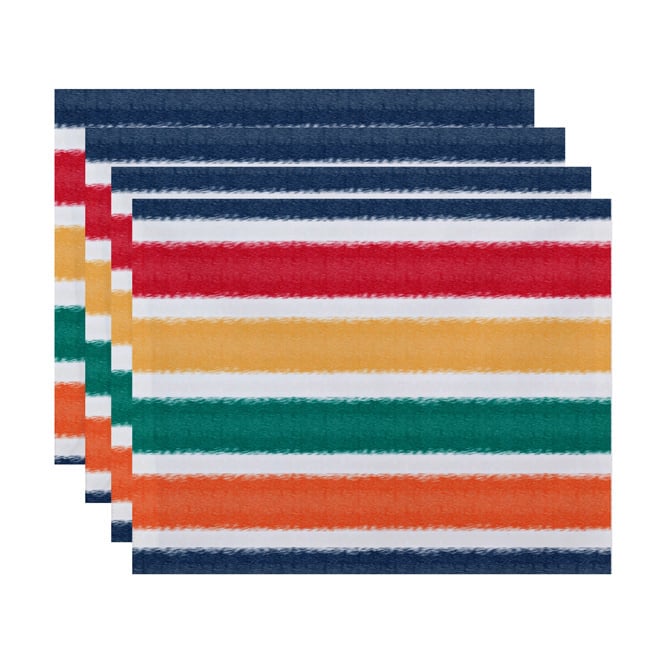 'Fun in the Sun' Colorful Stripe Print Placemats (Set of 4)