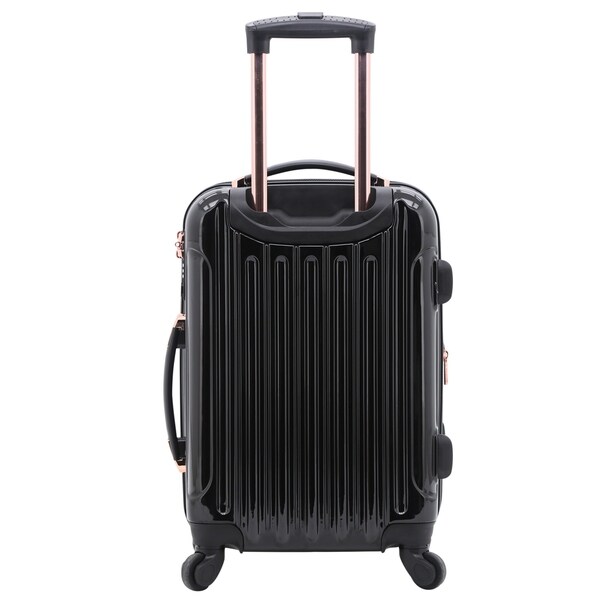 kensie luggage black and rose gold