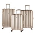 Kensie Metallic 3-piece Expandable Hardside Spinner Luggage Set