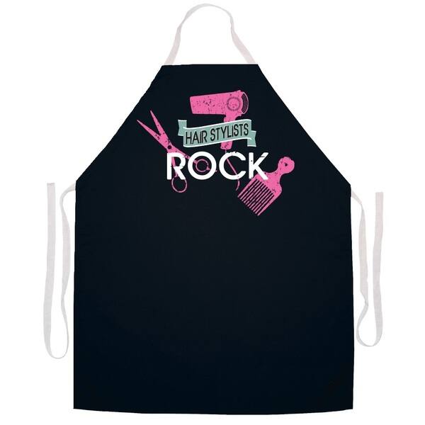 Shop Hair Stylists Rock Black Polycotton Hair Stylist S Apron