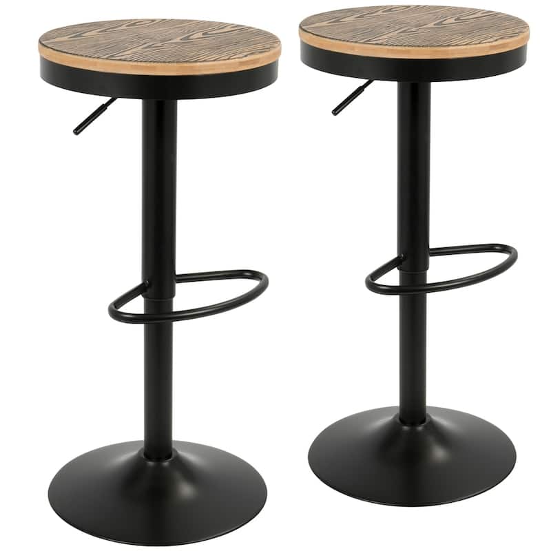 Carbon Loft Goddard Industrial Adjustable Bar Stool (Set of 2)