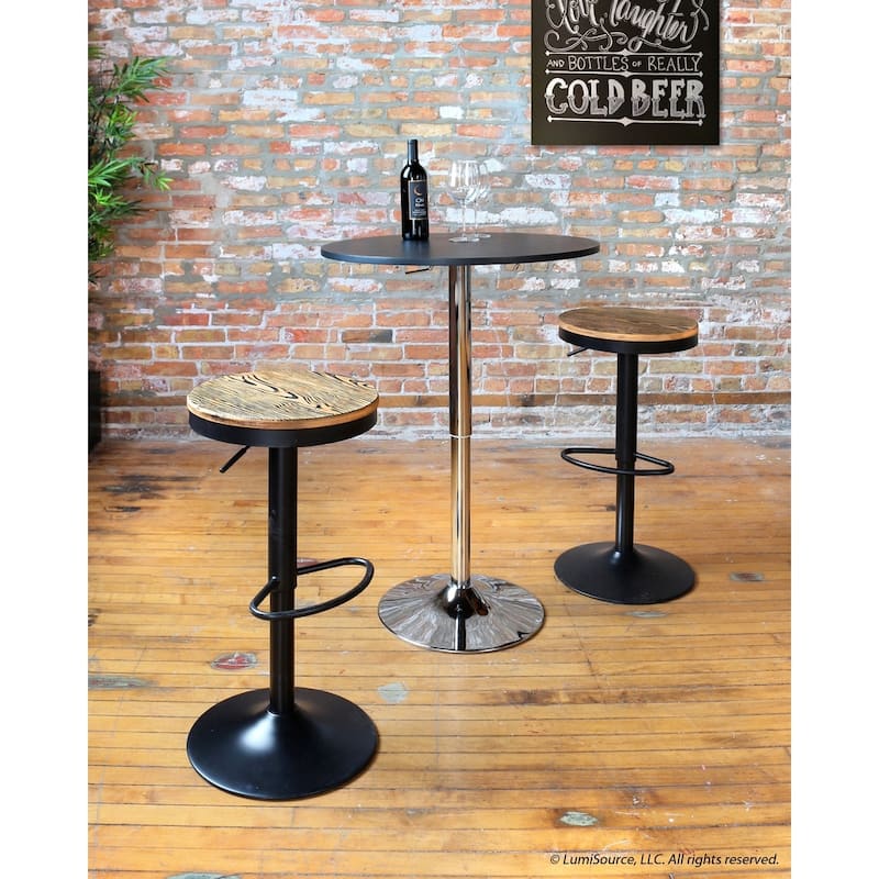 Carbon Loft Goddard Industrial Adjustable Bar Stool (Set of 2)