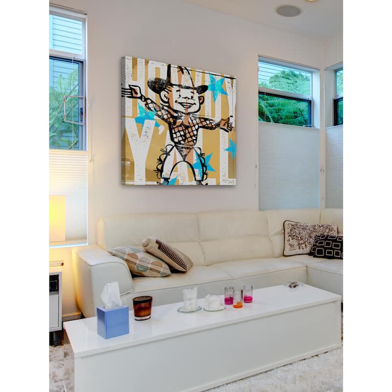 Marmont Hill - 'Howdy Yall Boy' by Rick Martin Painting Print on Wrapped Canvas - Multi-Color