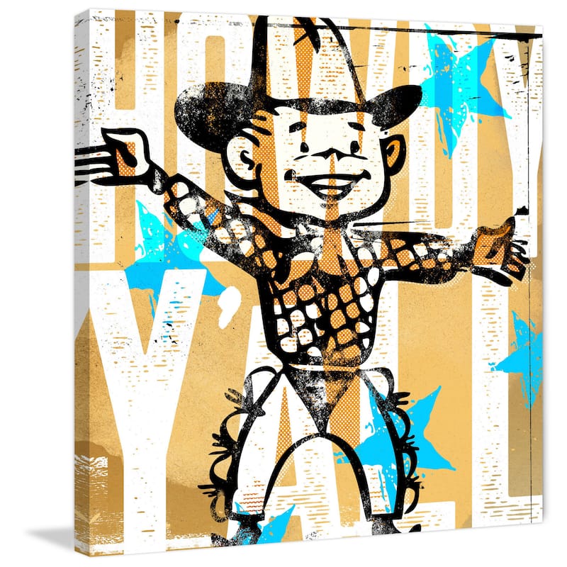 Marmont Hill - 'Howdy Yall Boy' by Rick Martin Painting Print on Wrapped Canvas - Multi-Color