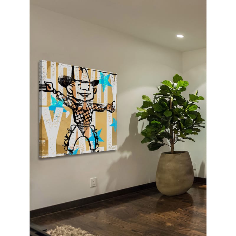 Marmont Hill - 'Howdy Yall Boy' by Rick Martin Painting Print on Wrapped Canvas - Multi-Color