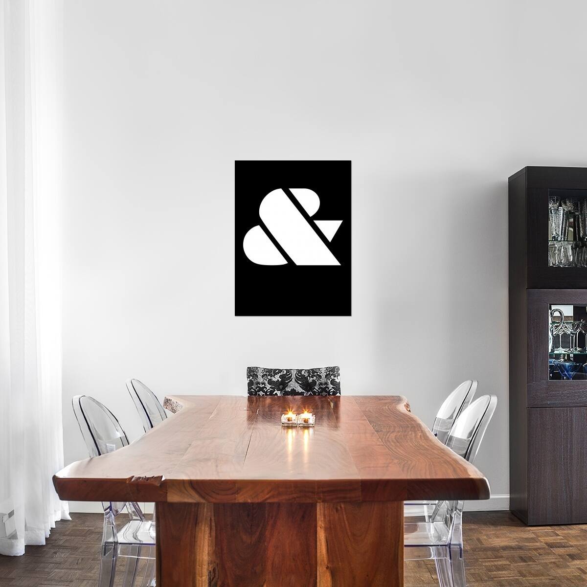 Naxart Studio 'Ampersand Black and White' Stretched Canvas Wall Art