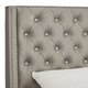 preview thumbnail 16 of 17, Aurora Faux Leather Crystal Tufted Nailhead Wingback Bed by iNSPIRE Q Bold