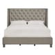 preview thumbnail 7 of 17, Aurora Faux Leather Crystal Tufted Nailhead Wingback Bed by iNSPIRE Q Bold