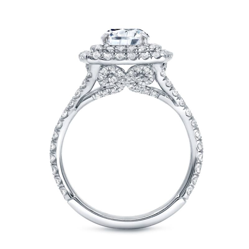 Auriya 18k Gold 2 carat TW Cushion-cut Halo Diamond Engagement Ring (H-I, VS1-VS2)