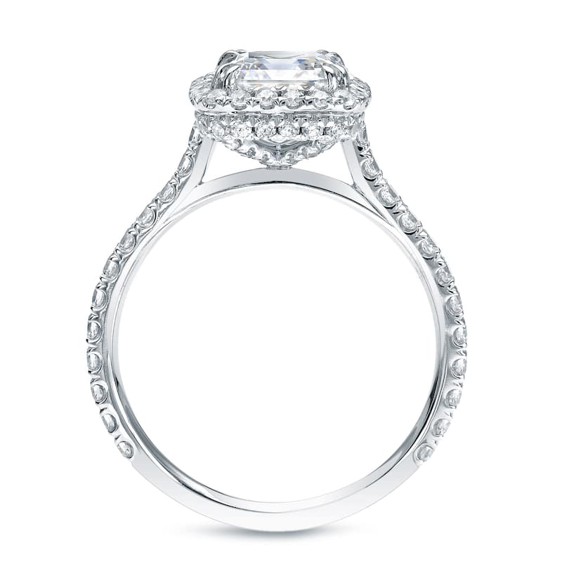 Auriya 14k Gold 1 3/4ctw Cushion-cut Halo Diamond Engagement Ring