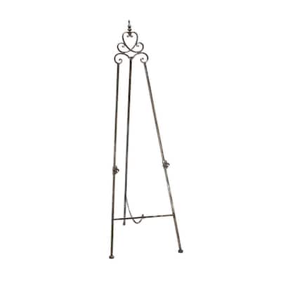 Grey Metal 56.5-Inch Regal Floor Easel - 56.5