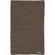 preview thumbnail 3 of 11, Artist's Loom Flatweave Contemporary Solid Pattern Leather Rug (2'x3')(Set of 2) brown