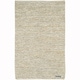 preview thumbnail 2 of 11, Artist's Loom Flatweave Contemporary Solid Pattern Leather Rug (2'x3')(Set of 2) ivory
