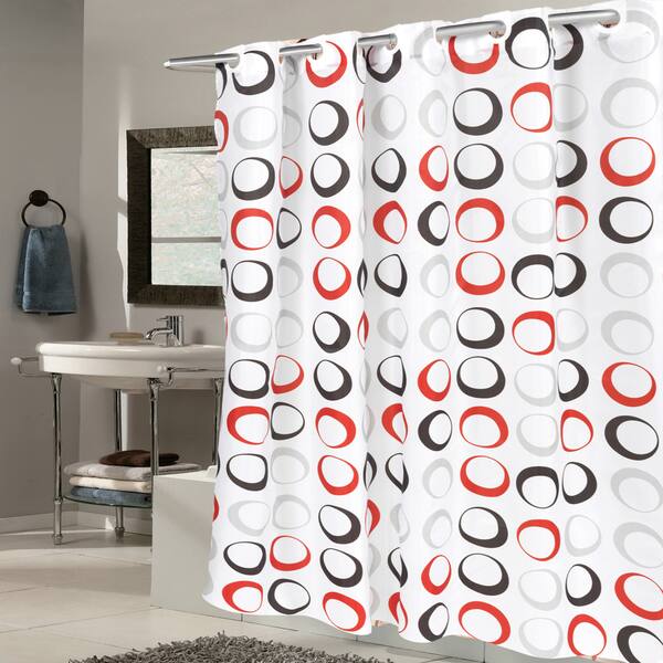 Shop Ez On Circles Fabric With Built In Hooks Black Grey Red