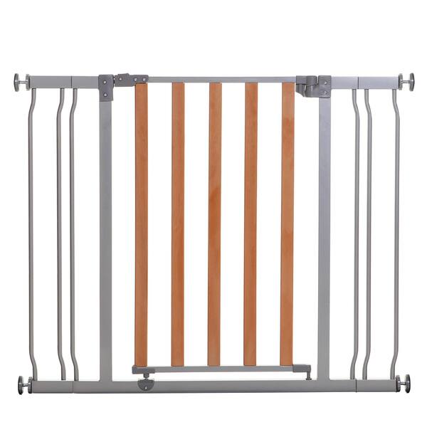 slide 1 of 1, Dreamababy Cosmopolitan Security Gate - Grey/Brown